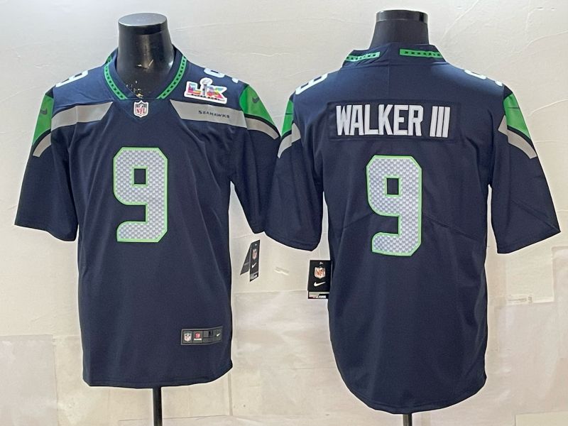 Men 2026 Seattle Seahawks #9 Walker iii Blue Nike Limited NFL Jersey 02